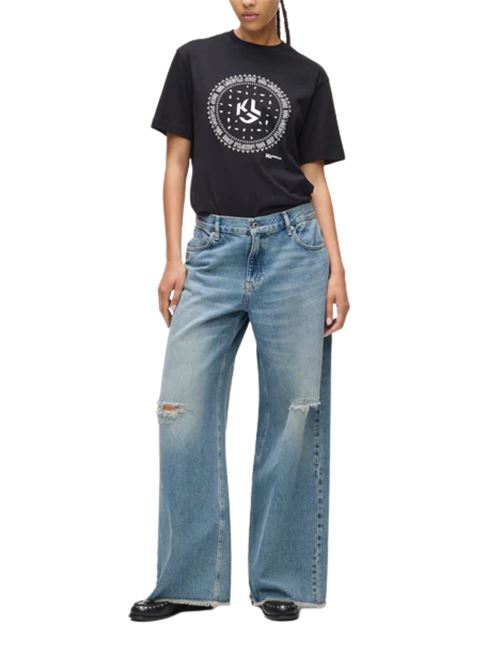Jeans larghi a vita bassa Karl Lagerfeld jeans | A4W100521YN